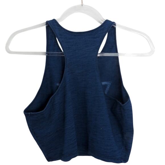 GUESS Y2k Blue Cropped Graphic Logo Tank Top Medium - Picture 3 of 6